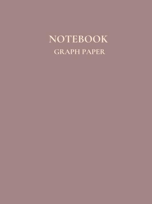 Graph Paper Notebook | 80 PAGES | 8.5 X 11" | Matte Paperback Cover | Dusty Blush