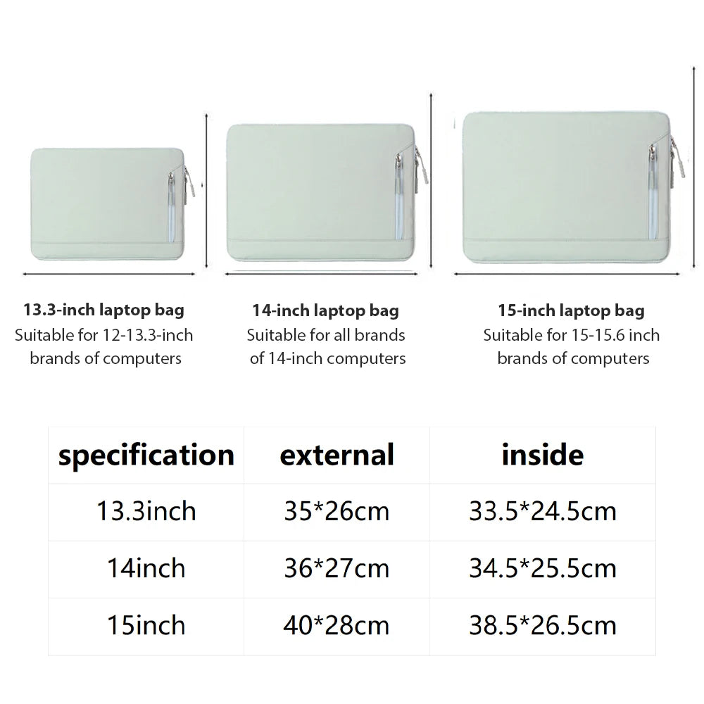 Waterproof Laptop Briefcase with Plush Lining – Unisex Minimalist Business Bag for MacBook & Tablets