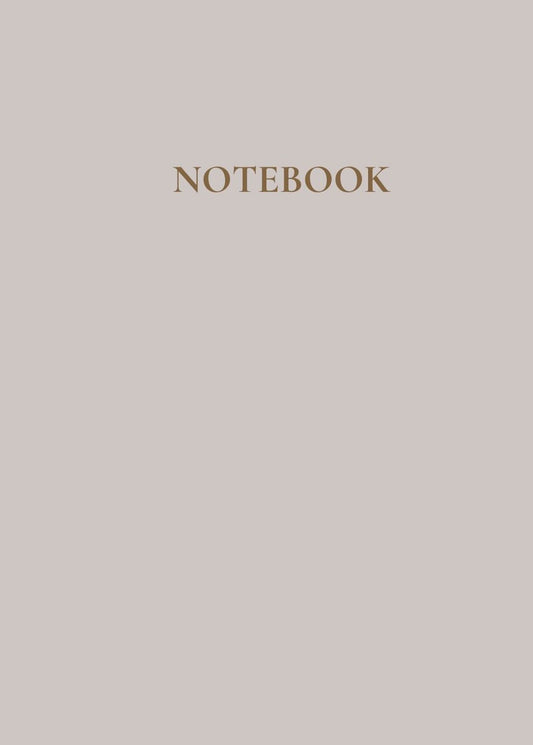 Notebook with To-List and Goals Section | 6 x 9" | Paperback | 120 Pages | Taupe Mist