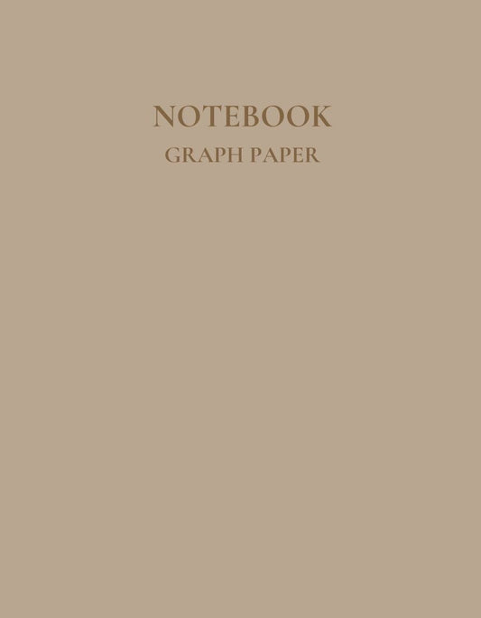 Graph Paper Notebook | 80 PAGES | 8.5 X 11" | Matte Paperback Cover | Bronzed