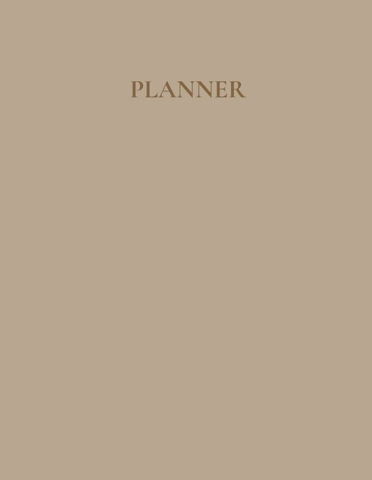 Minimalist Aesthetic Undated Planner and Notebook | 70 Pages | 8.5 x 11 | Bronzed