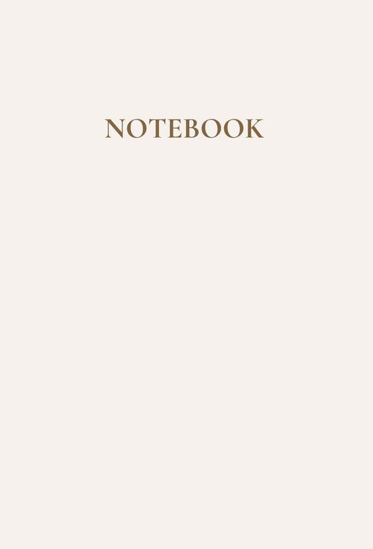 Cream Notebook Cover with Bronze Wording