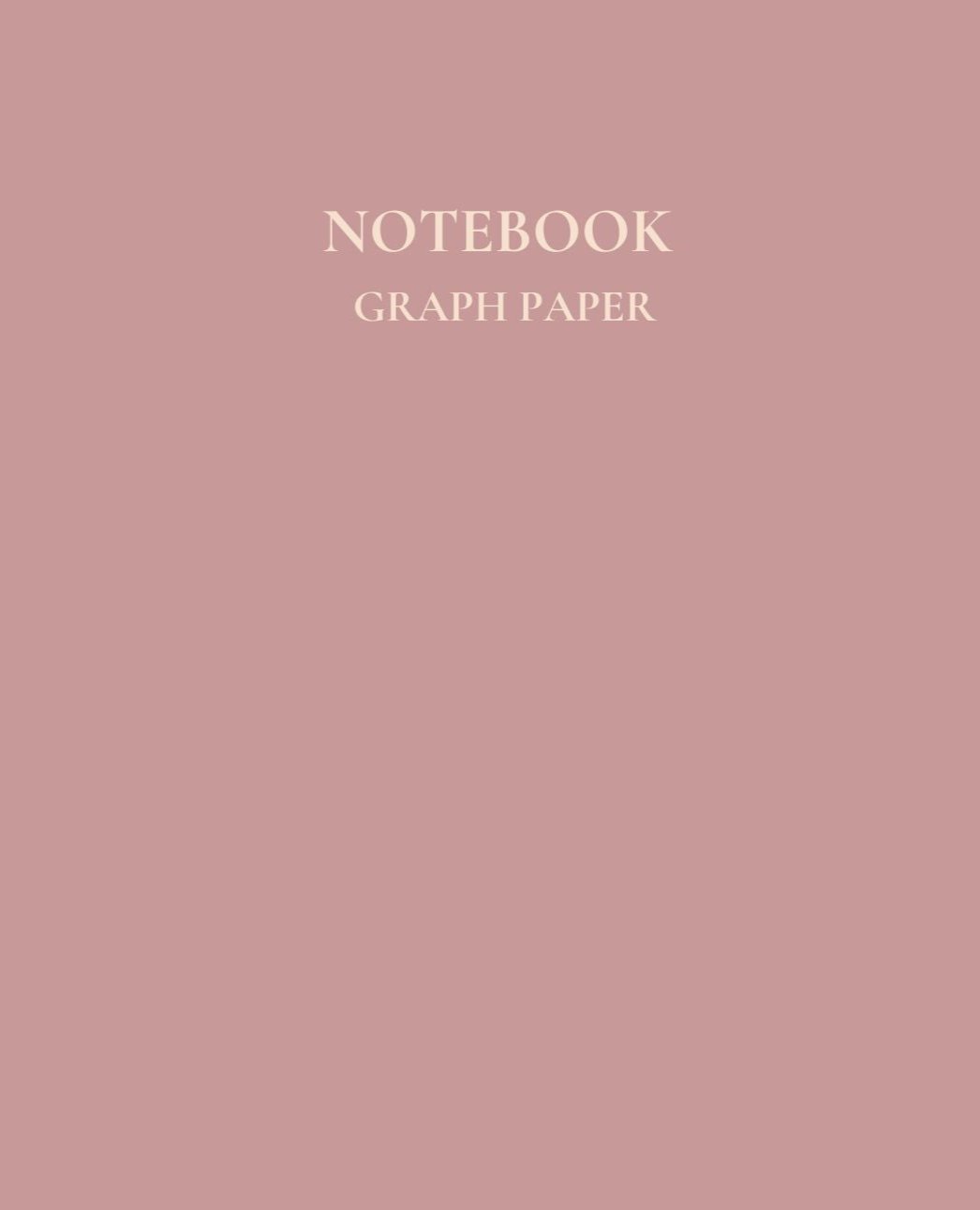 Graph Paper Notebook | 80 PAGES | 8.5 X 11" | Matte Paperback Cover | Rosaline Pearl