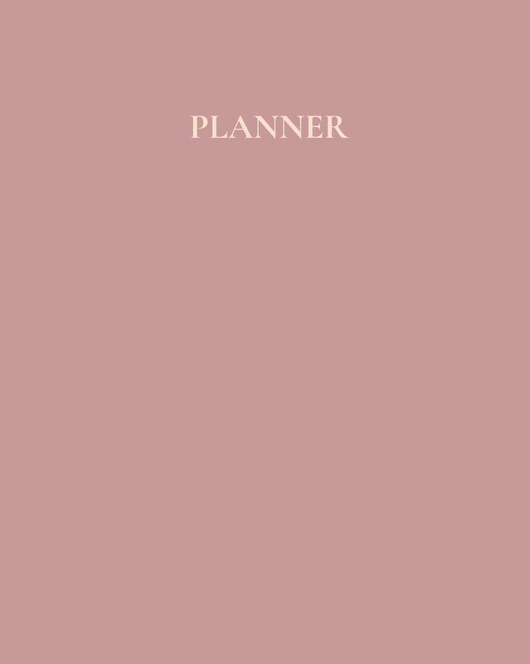 Minimalist Aesthetic Undated Planner and Notebook | 70 Pages | 8.5 x 11 | Dusty Blush