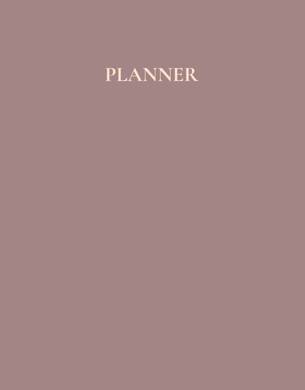 Minimalist Aesthetic Undated Planner and Notebook | 70 Pages | 8.5 x 11 | Rosaline Pearl