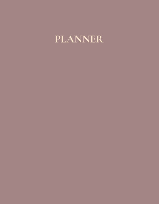 Minimalist Aesthetic Undated Planner and Notebook | 70 Pages | 8.5 x 11 | Rosaline Pearl